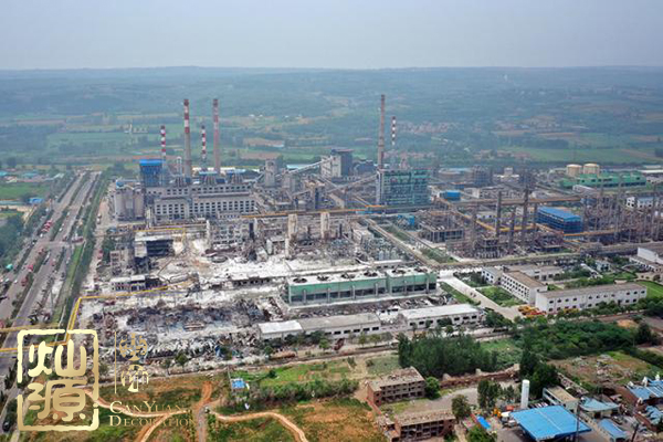 河南氣化廠爆炸觸目驚心 河南氣化廠爆炸前后廠區(qū)對(duì)比圖