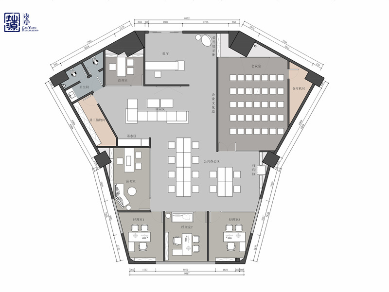 科技公司辦公室設計方案平面圖 科技公司辦公室設計方案平面圖