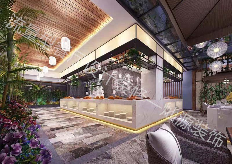 “為人氣加分！原始美感+精算成本”——水泥工業(yè)風餐廳設計裝修效果圖-燦源裝飾