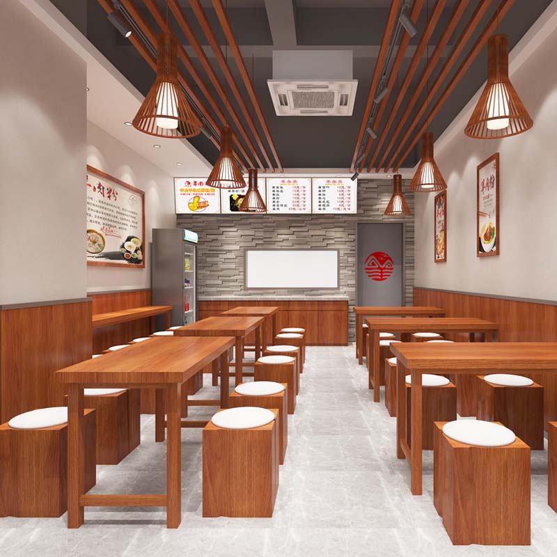 “小平米低成本，成就氛圍感”——瑤家印象羊肉粉店面設(shè)計(jì)裝修案例-燦源裝飾