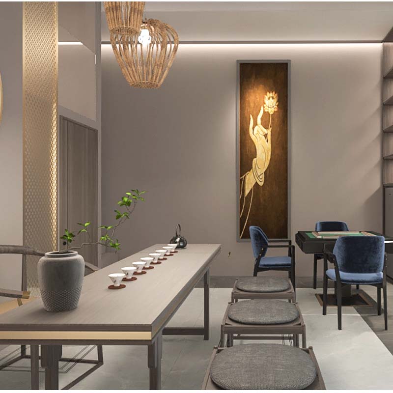 “多功能娛樂(lè)化，雅致又不失趣味性”—Loft格局南寧中式茶館設(shè)計(jì)裝修案例