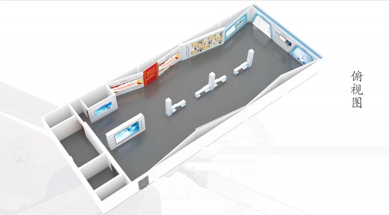 南寧企業(yè)展廳設(shè)計裝修平面布局圖&mdash;燦源裝飾