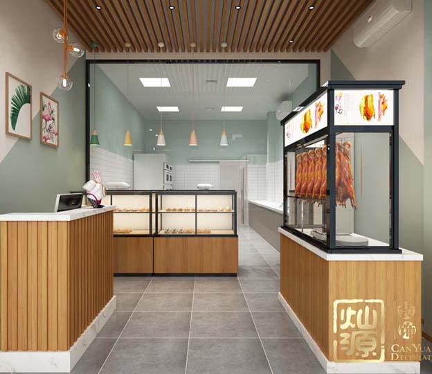 “以實(shí)惠價(jià)格打造精致效果，操作便利高人氣”——南寧華潤(rùn)二十四城烤鴨店店鋪裝修設(shè)計(jì)案例